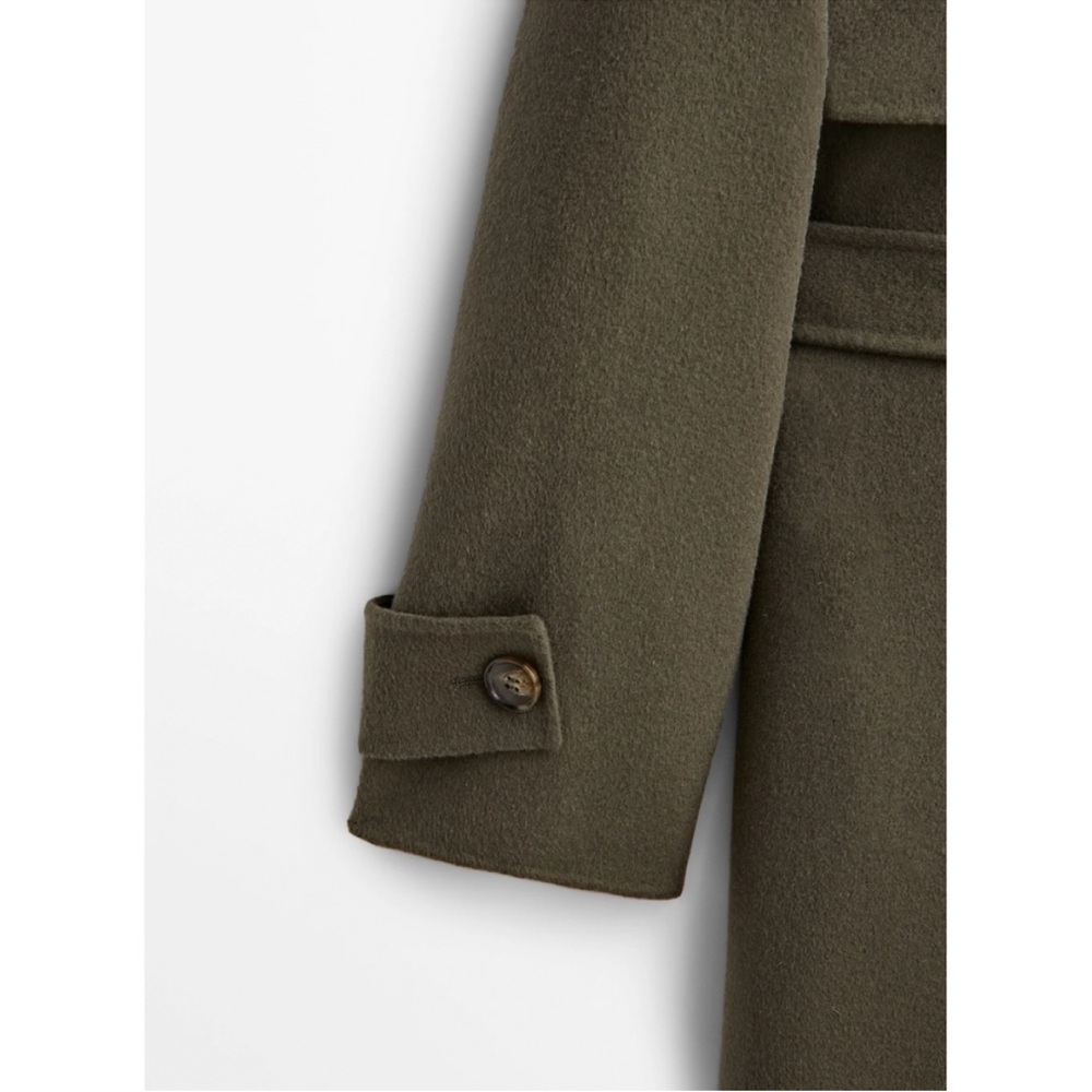 Massimo Dutti olive green coat small - Picture 12 of 14